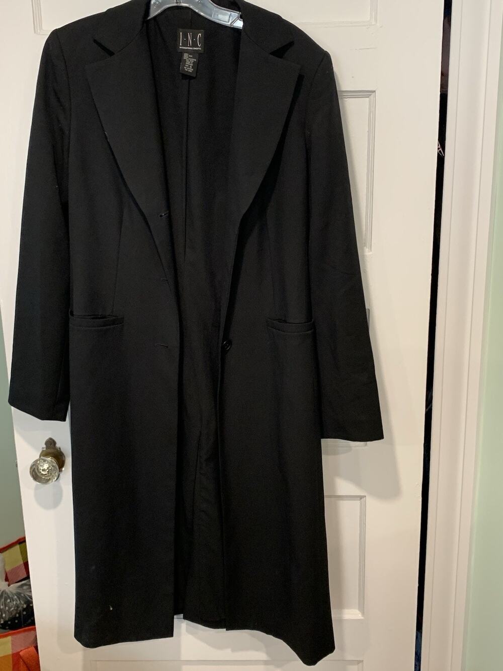 INC International Concepts Women’s Size 6 Longline Jacket Trench Wool Jacket